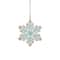 Frosted Snowflake Cookie Christmas Ornament - 3.75" - White and Green
